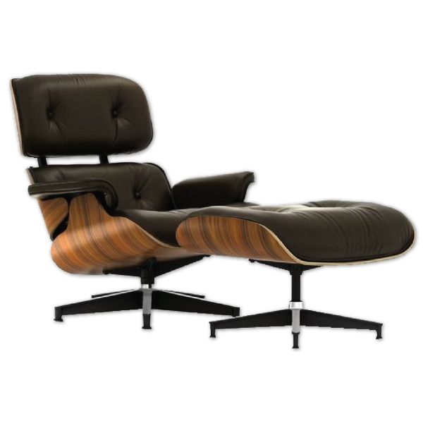LOUNGE CHAIR CH4068A/D-Black Leather