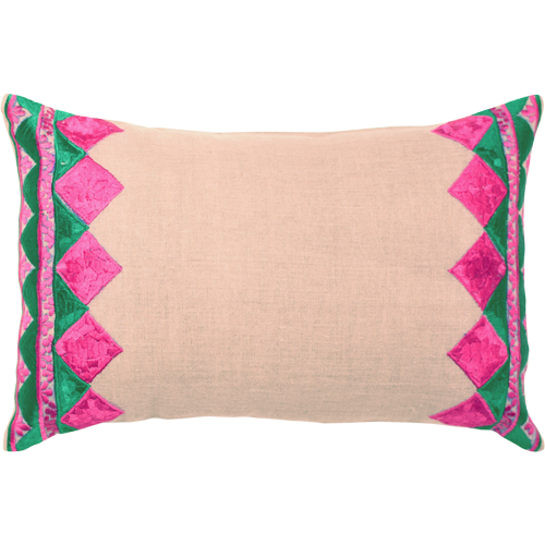 EMBROIDERED CUSHION C-111572