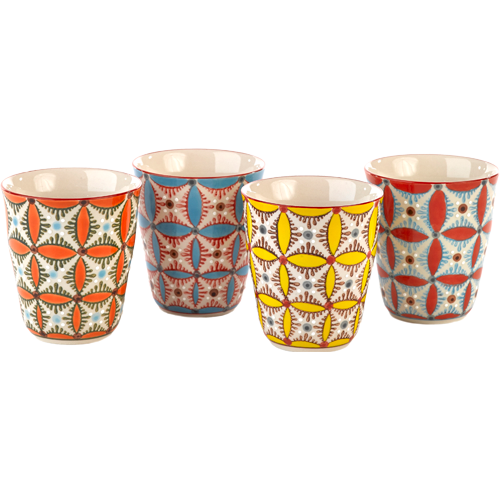 HIPPY CUPS-Ceramic Multicolor 