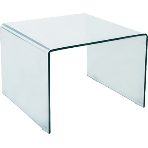 GLASS END TABLE CB002-S TEMPERED GLASS CLEAR FINISH