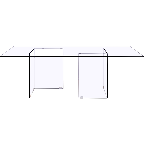 DINING TABLE DB010-TEMPERED GLASS CLEAR FINISH