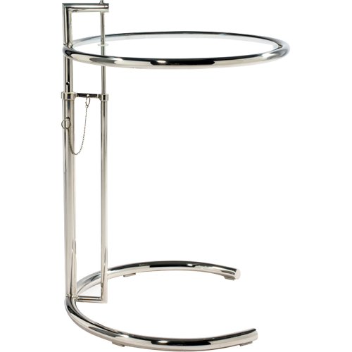 SIDE TABLE CT3035-Chrome + Tempered Glass