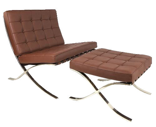 LOUNGE CHAIR WITH OTTOMAN CH8002A/D-Brown