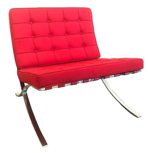 LOUNGE CHAIR RED FABRIC CH8001BA 