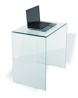 GLASS DESK T002B-TEMPERED GLASS CLEAR FINISH