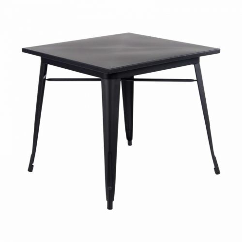 KITCHEN DINING TABLE-Steel lacquer painted in black 