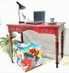 CHINESE DESK-Red - Elm Wood with Antique Paint Finish