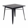 KITCHEN DINING TABLE-Steel lacquer painted in black